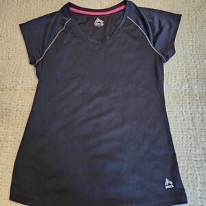 RBX Performance Women's Activewear Black Top Shirt Med. Running Gym Walking